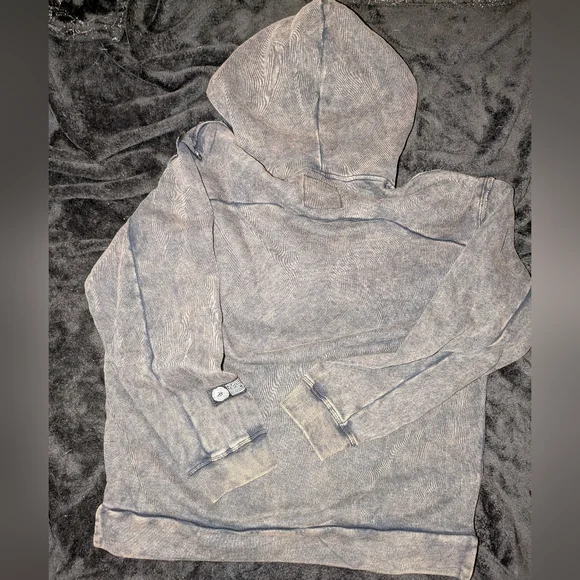 NWT Very Terry Distressed Hoodie Sz M - Picture 5 of 5